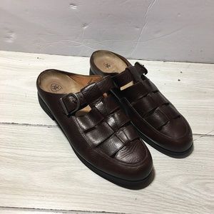 Ariat Brown Leather Slip On Fisherman Buckle Braided Woven Sandals ATS Equipped